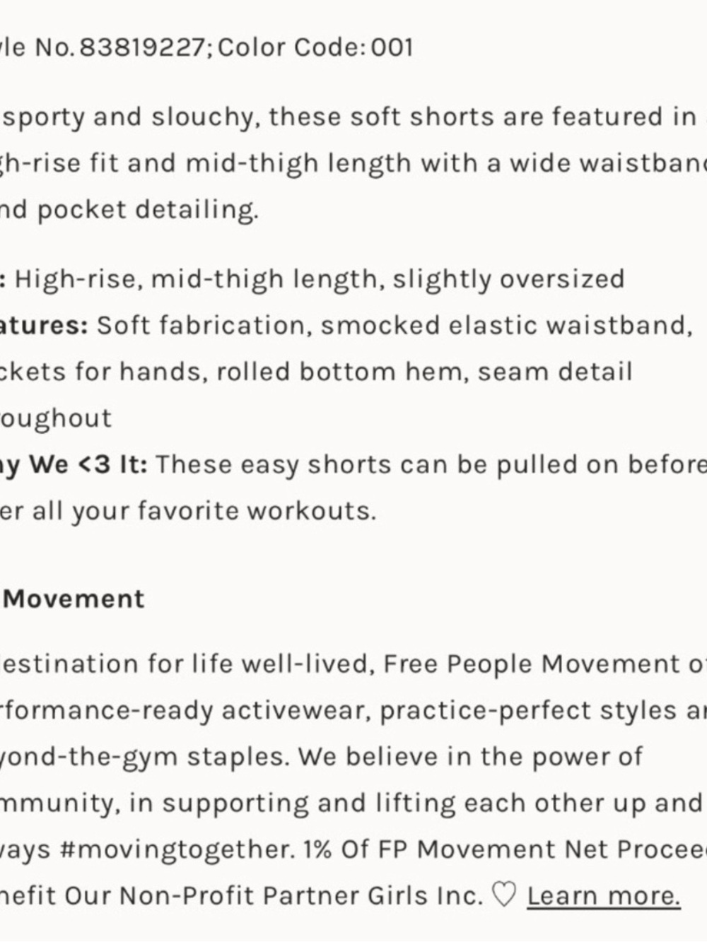 FP Movement by Free People: “All Star”Solid Shorts|periwinkle blue/NWOT - Picture 5 of 6